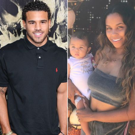 left side cory on the show challenge, right side cheyenne holding baby ryder 